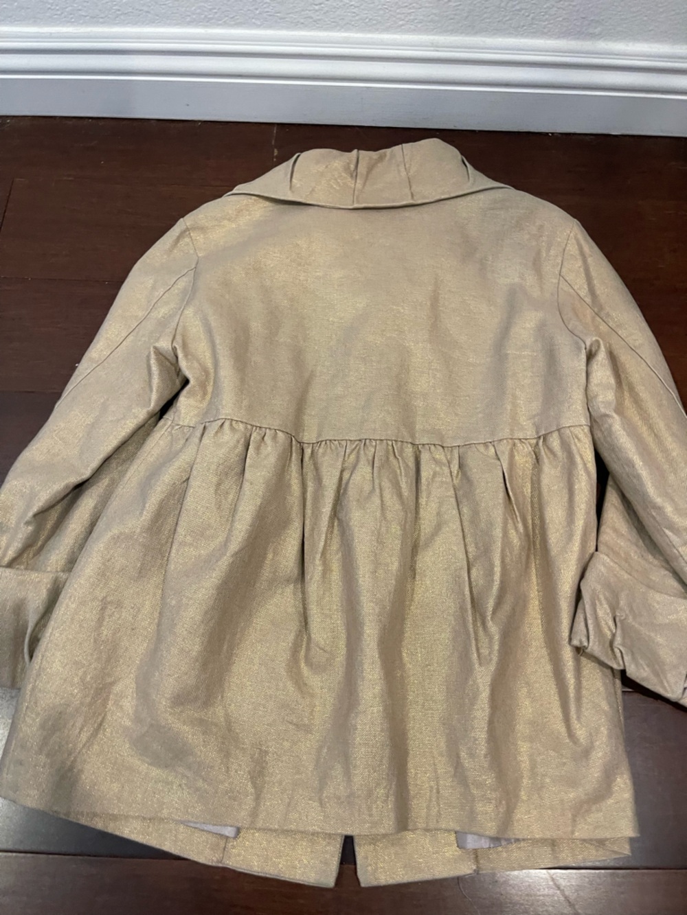 kensie 60s style gold/beige jacket/blazer with large buttons and round color 4 - Picture 5 of 9